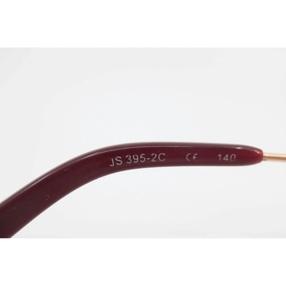 Jill Stuart JS 395-2C Rose Gold Burgundy Aviator Double Bridge Eyeglass Frames